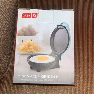 Dash Mini Maker Griddle in Light Blue - Compact Non-Stick Breakfast Maker